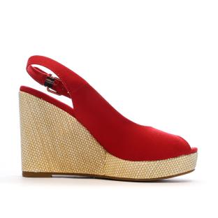 Sandales Compensées Rouge Femme Tommy Hilfiger Iconic Elena vue 2