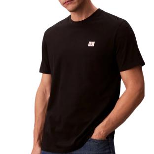 T-Shirt Noir Homme Calvin Klein Jeans Badge 30s Jersey-bright pas cher