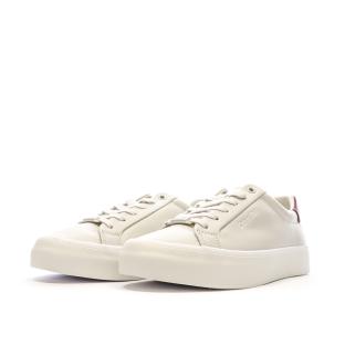Baskets Blanches/Bordeaux Femme Calvin Klein Jeans Vulc vue 6