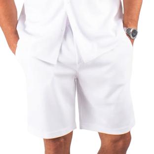Short Blanc Homme Paname Brothers Poly pas cher