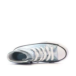 Baskets Bleu Fille Converse Coated Glitter vue 4