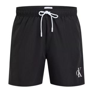 Short de bain Noir/Blanc Homme Calvin Klein Jeans Drawstring pas cher