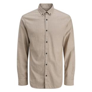 Chemise Beige Homme Jack & Jones Classic Melange vue 0