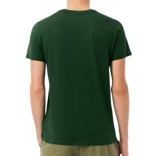 T-Shirt Vert Foncé Homme Lacoste Pima vue 0