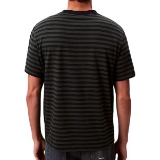 T-Shirt Vert/Marine Homme Calvin Klein Jeans Stripe vue 0