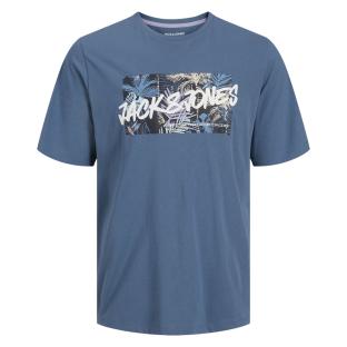T-shirt Bleu Ado Jack & Jones Hawaii 12269916 vue 3