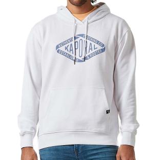 Sweat à Capuche Blanc Homme Kaporal BENNIE pas cher