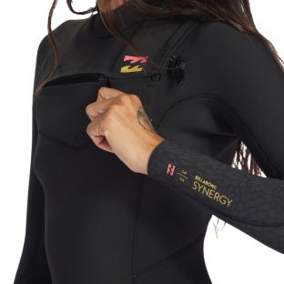 Combinaison surf Noir Femme Billabong 5/4 Synergy vue 3