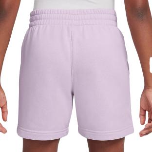 Short Mauve Fille Nike G Nsw Club Ft 5in Short vue 2