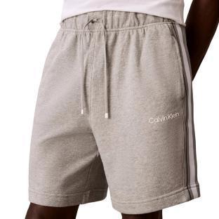 Short Gris Homme Calvin Klein Jeans Logo Tape Terry vue 0