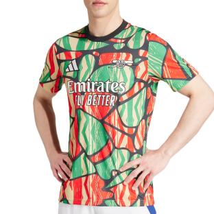 Arsenal Maillot d'avant-match Rouge/Vert Homme Adidas Preshi vue 0