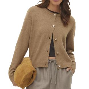 Gilet Marron Femme Vero Moda Fiona vue 0