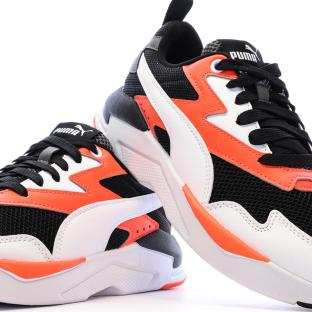 Baskets Noires/Blanches/Oranges Garçon Puma X-ray vue 7