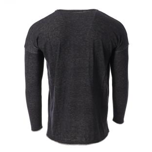 Pull Gris/Noir Homme Paname Brothers 2553 vue 2