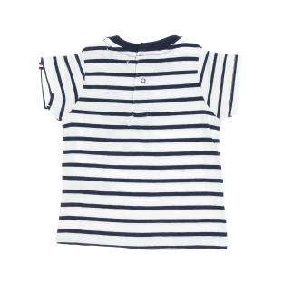 T-shirt Blanc/Marine Garçon Little Marcel LMEV0026 vue 2