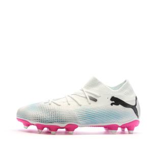Chaussures de Football Blanc/Rose Garçon Puma Future 7 Match pas cher