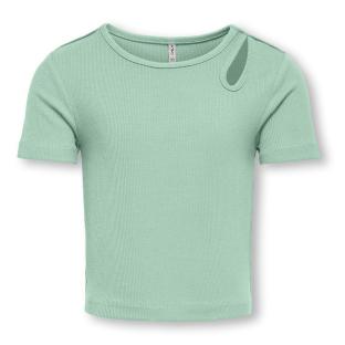 T-Shirt Vert Fille Kids ONLY Cutout Top vue 0