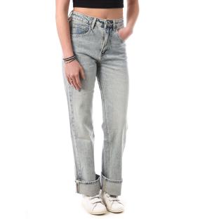 Jean Droit Bleu Femme Monday Premium 09 pas cher