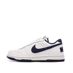 Baskets Blanches/Marines Homme Nike Big Nike Low pas cher