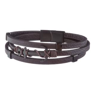Bracelet Noir Geographical Norway Ancre vue 0