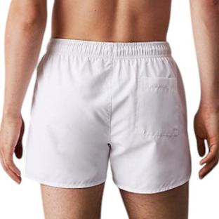 Short de Bain Blanc Homme Calvin Klein Jeans Drawstring vue 2