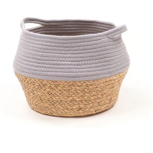 Panier Rond en Corde Gris vue 0