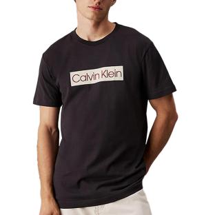 T-Shirt Noir Homme Calvin Klein Jeans Calvin Klein Label Phantom pas cher