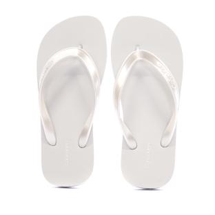 Tongs Grise Femme Calvin Klein Jeans Flip Flop Tpu Metall vue 0