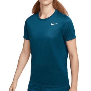 T-shirt de Running Bleu Canard Femme Nike Dri-Fit pas cher
