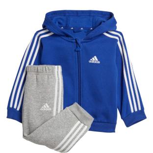 Ensemble de survêtement Bleu/Gris Garçon Adidas 3s Fz Fl vue 0