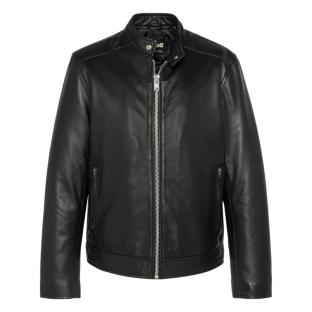 Blouson en Cuir Noir Homme Schott Memphis vue 3