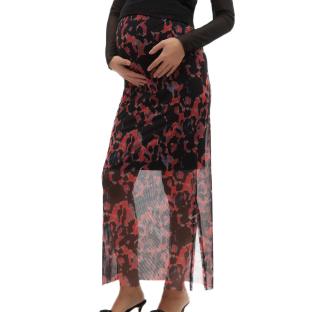 Jupe Noire/Rouge Femme Mamalicious Lella vue 0