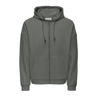 Sweat Zippé Kaki Homme Only & Sons Chase pas cher