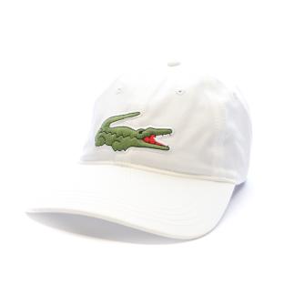 Casquette Blanche Mixte Lacoste Twill Big Croch pas cher