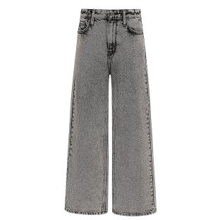 Graue Jeans mit weitem Schnitt für Mädchen von Teddy Smith, Modell „Electra“ Ansicht 0