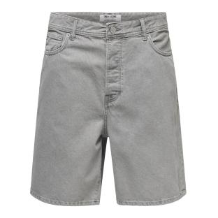Graue Jeans-Shorts für Herren von Only & Sons, Modell „Onsfade Pim“ Ansicht 0