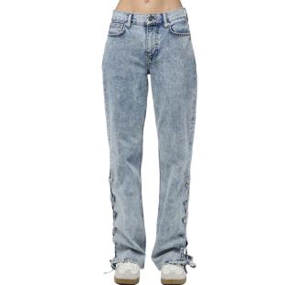 Jean Droit Bleu Femme Pieces Fenda pas cher