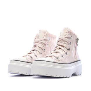 Baskets Rose Clair Fille Converse Lugged vue 6