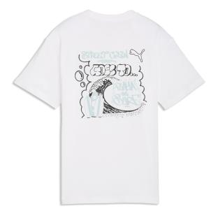 T-Shirt Blanc Garçon Puma Relaxed vue 0