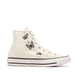 Baskets Blanche Fille Converse Chuck Taylor All Star Butterflies vue 2