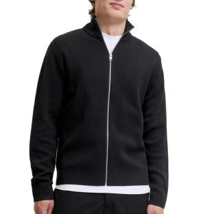 Pull Zippé Noir Homme Jack & Jones Milano vue 0