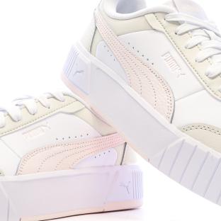Baskets Blanc/Rose/Ecru Femme Puma Carina Mia vue 0