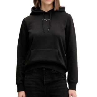 Sweat Noir Femme Tommy Hilfiger Linear pas cher
