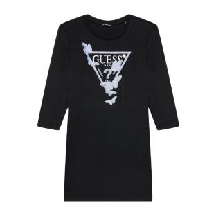 Robe Noir Fille Guess Sleeves vue 0
