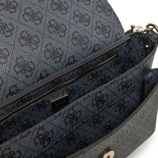 Sac à Bandoulière Noir Femme Guess Brenton vue 3