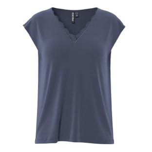 T-Shirt Marine Femme Pieces Kamala vue 0