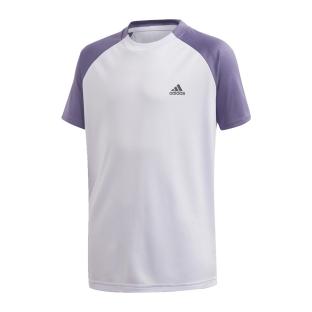T-Shirt blanc/violet garçon Adidas SB Club Tee pas cher