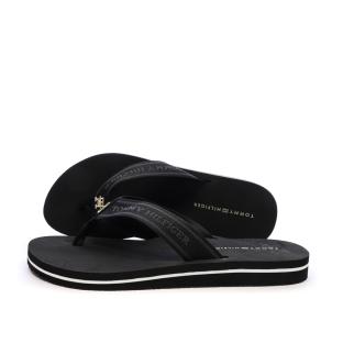 Tongs Noires Homme Tommy Hilfiger Webbing pas cher