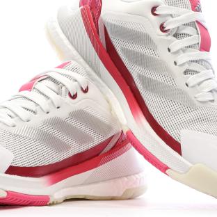 Chaussures de padel Blanc/Rose Femme Adidas Crazyquick Boost Padel vue 0
