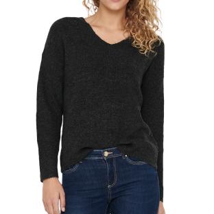 Pull Gris Femme Only Camilla V-neck pas cher